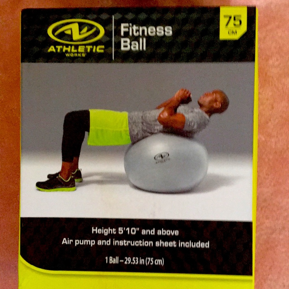 75 CM Athletic Works fitness ball.